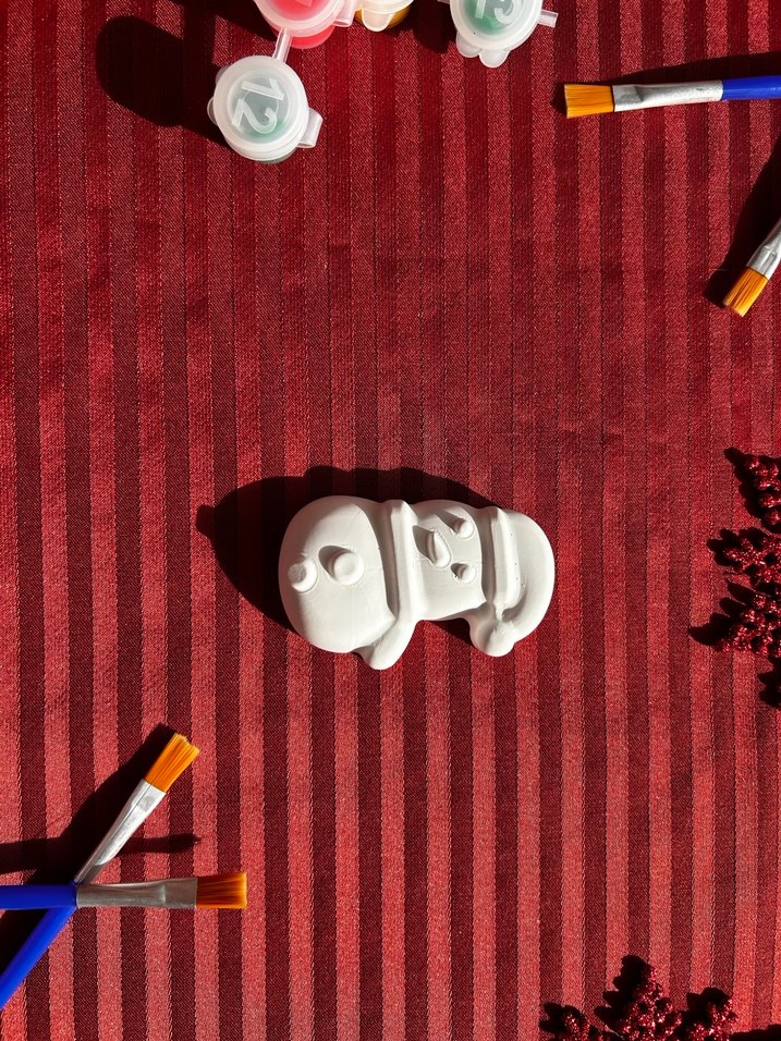 Taş Boyama Seti Karakterli Beyaz 1 set 2 figür - Görsel 3