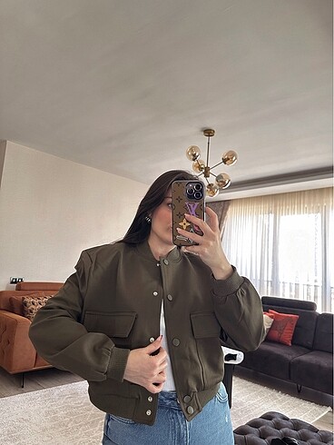 m Beden Haki Bomber Ceket Zra