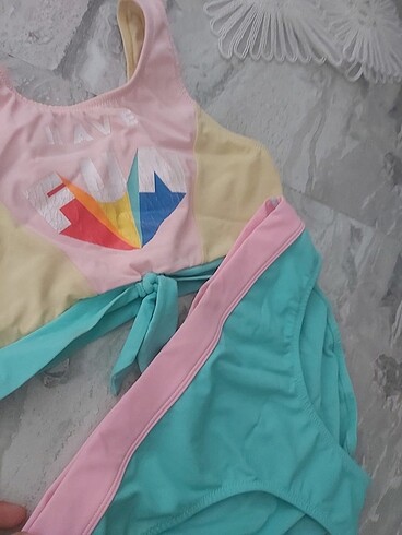 13-14 Yaş Beden turkuaz Renk Mayo bikini