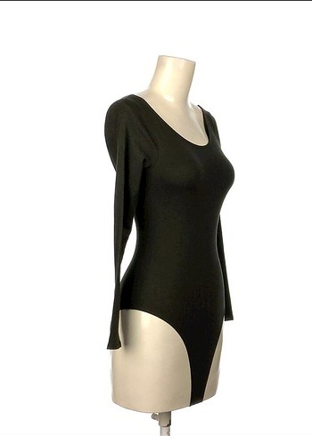 H&M H&m body hm sırt dekolteli body bodysuit haki
