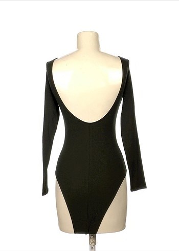 s Beden siyah Renk H&m body hm sırt dekolteli body bodysuit haki