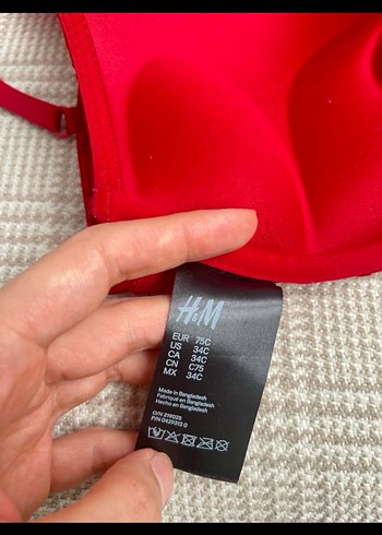 H&M Hm push up sütyen h&m dolgulu sütyen kırmızı sütyen destekli