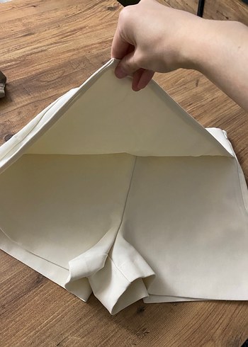 s Beden Zara şort etek zara asimetrik kesim etek zara krem şort etek