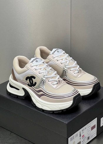 36 Beden beyaz Renk Chanel Beyaz Platform Topuklu Spor Ayakkabı