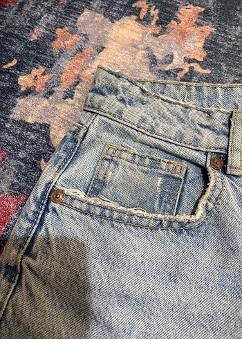 xs Beden mavi Renk Zara kot şort zara denim şort