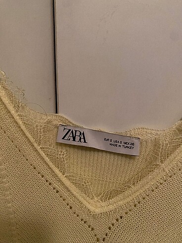 s Beden sarı Renk Zara sarı askılı üst crop