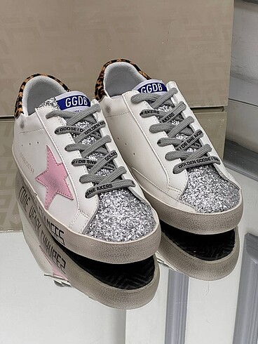 Golden Goose Deluxe Golden goose leopar detay ayakkabı