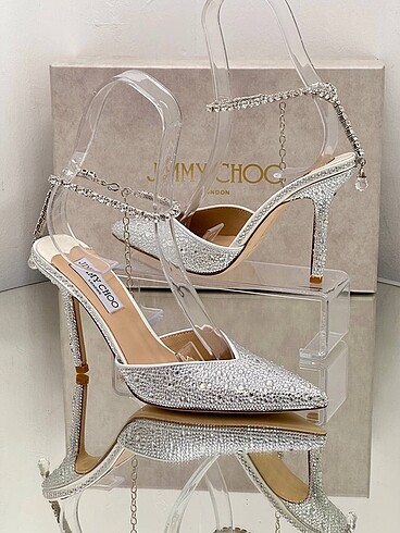 Jimmy Choo Jimmy choo parıltılı taşlı topuklu ayakkabı