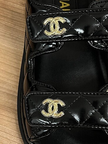 37 Beden siyah Renk Chanel siyah sandalet