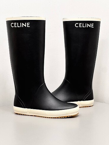 Celine siyah uzun çizme bot