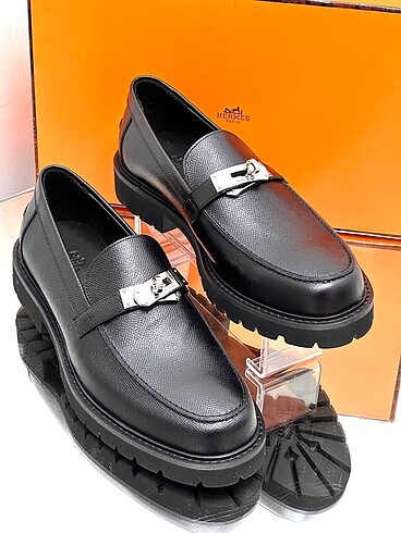 Hermes erkek klasik ayakkabı oxford makosen loafer