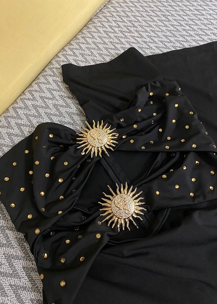 Zeynep tosun siyah elbise straplez elbise zeynep tosun trendyol  - Görsel 4