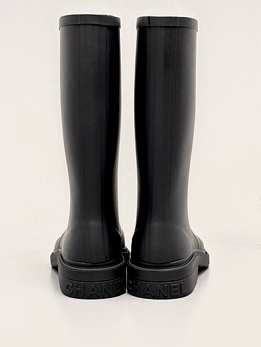 38 Beden siyah Renk Chanel yağmur çizmesi chanel rain boots bot