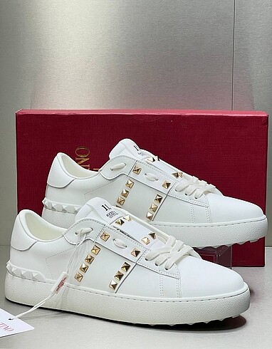 Valentino spor ayakkabı sneaker valentino gold detaylı spor ayak