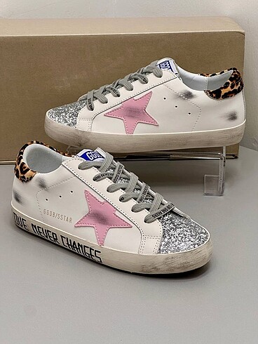 Golden goose sneaker ayakkabı golden goose leopar detaylı