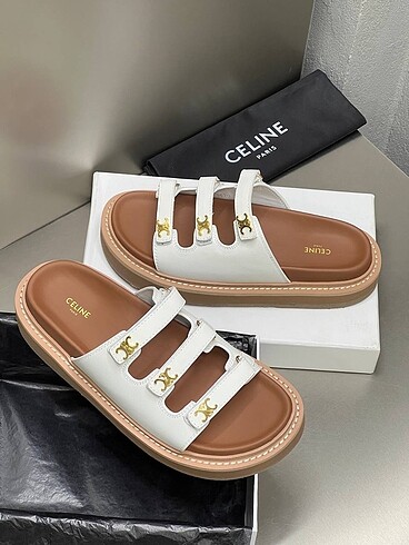 Celine terlik celine sandalet beyaz terlik CELINE