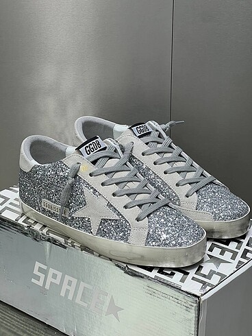37 Beden gri Renk Golden goose sneaker golden goose spor ayakkabı gümüş