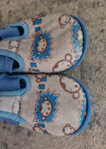 27 Beden Erkek Çocuk Mavi Bağcıklı Sıcak Panduf