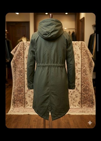 Haki Kamuflaj Uzun Kemerli Parka - Görsel 2