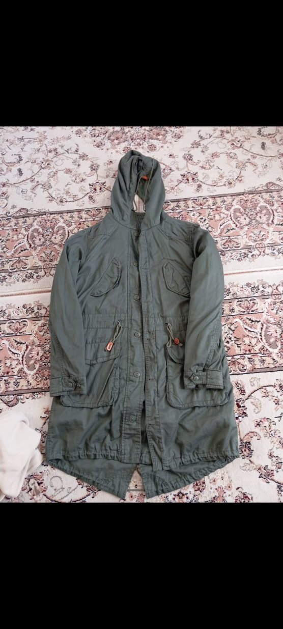 Haki Kamuflaj Uzun Kemerli Parka - Görsel 5