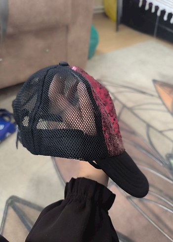 Pembe Parlak Kadın Şapka - Görsel 4