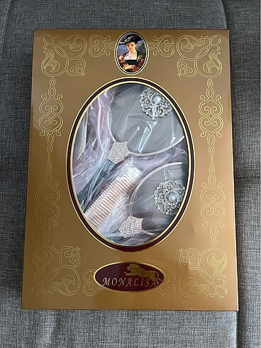  Beden Renk Monalisa Ayna Tarak Seti / Gelin Seti