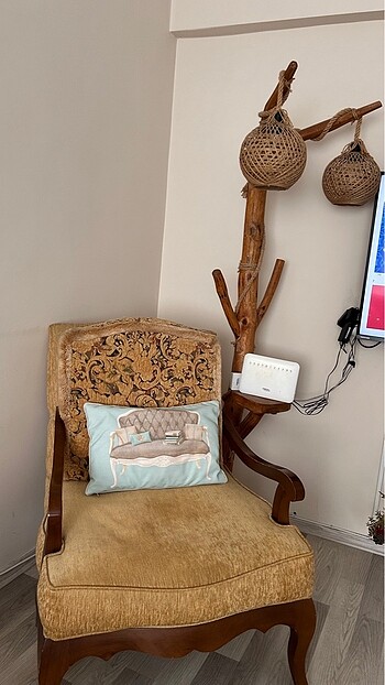 Ceviz ağacından yapılma 2?li berjer takım - Görsel 7