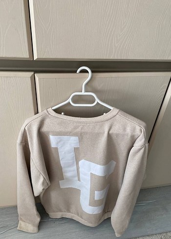 Bej Rahat Kesim Kadın Sweatshirt - Görsel 3