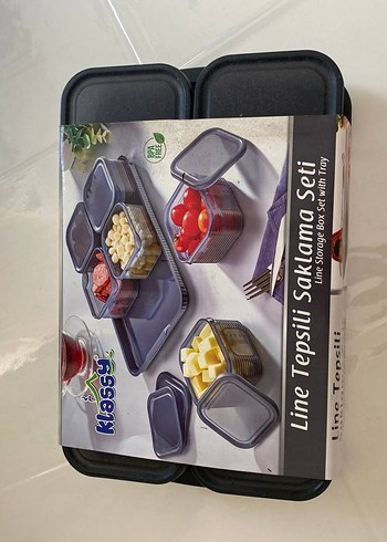 Line Tepsili Saklama Seti - Gri - Görsel 2