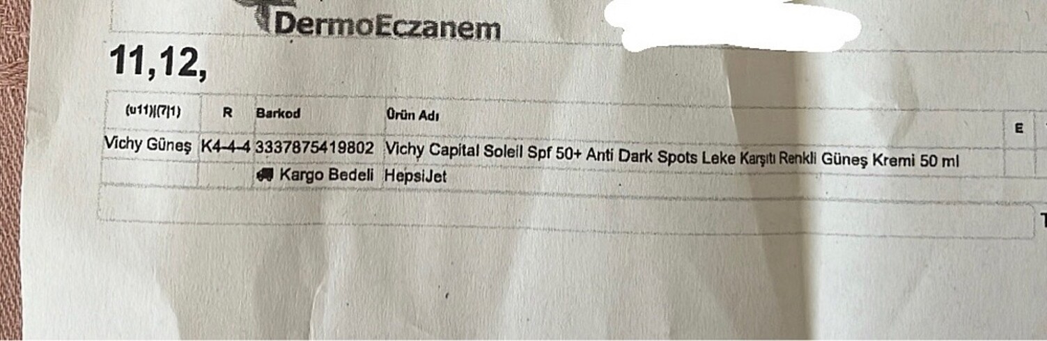 VICHY Vichy renkli güneş kremi