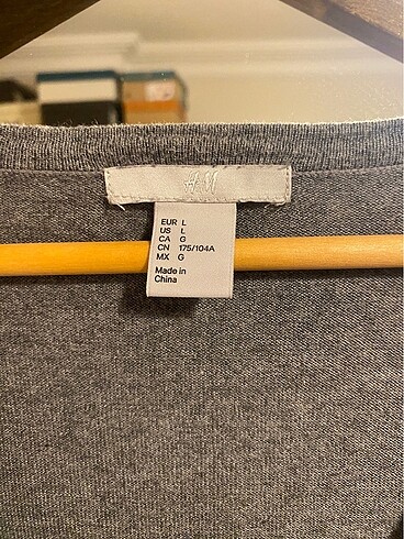 l Beden gri Renk H&M Dantel Detaylı Gri Triko Hırka (L Beden)
