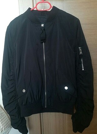 Siyah bomber ceket