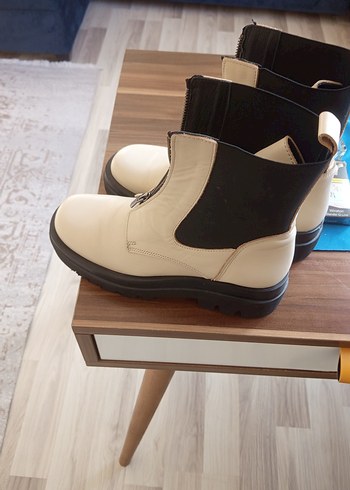 Orjinal Desa Kadın Bot Krem Renk - Görsel 7