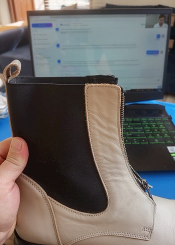 Orjinal Desa Kadın Bot Krem Renk - Görsel 11