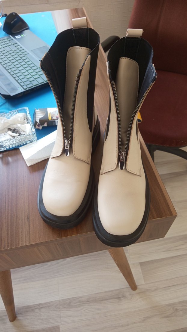 Orjinal Desa Kadın Bot Krem Renk - Görsel 2