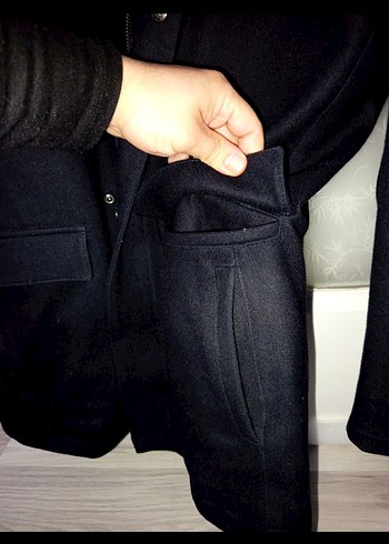 Beymen Siyah Kuşaklı Erkek Kaban - Görsel 5