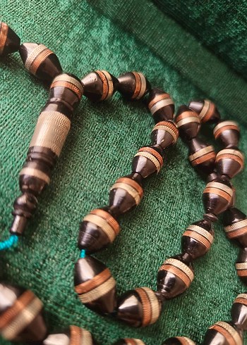 Erkek Vintage Altın Renk Tesbih Seti - Görsel 6