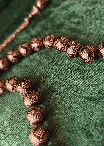 Erkek Vintage Altın Renk Tesbih Seti - Görsel 14