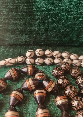 Erkek Vintage Altın Renk Tesbih Seti - Görsel 2