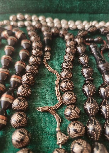 Erkek Vintage Altın Renk Tesbih Seti - Görsel 4