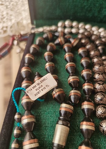 Erkek Vintage Altın Renk Tesbih Seti - Görsel 5