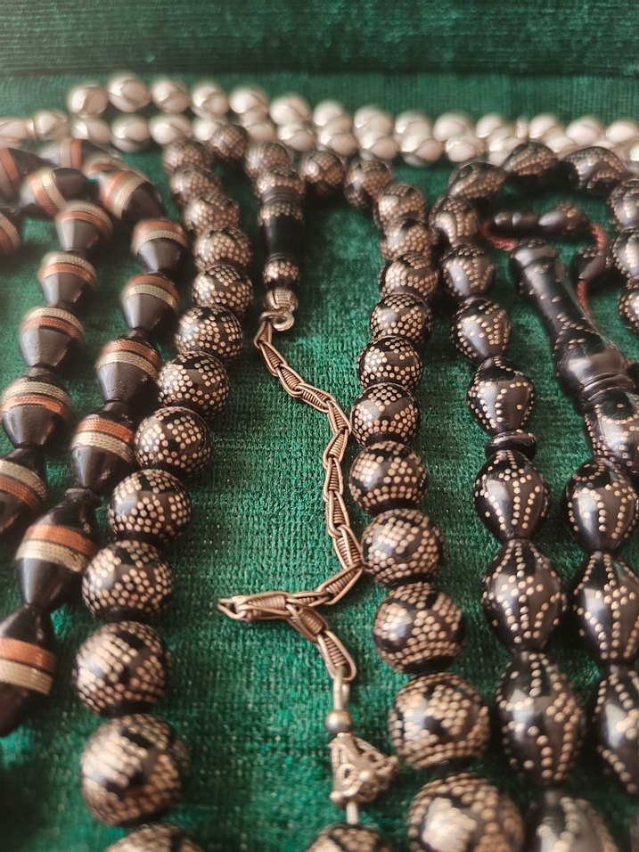 Erkek Vintage Altın Renk Tesbih Seti - Görsel 4