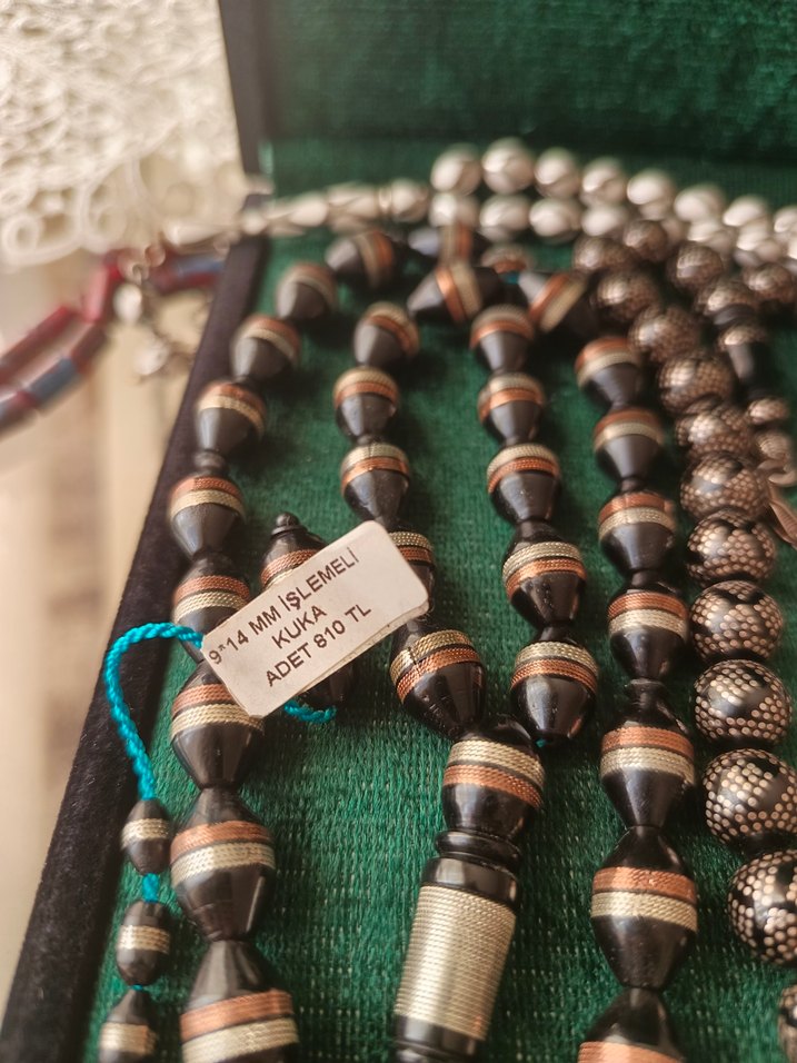 Erkek Vintage Altın Renk Tesbih Seti - Görsel 5