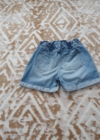 kız çocuk Mavi Denim Mini Şort - Görsel 2