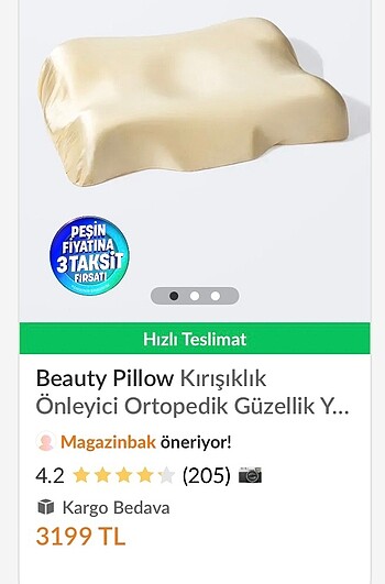 Yüzde yüz ipek yastık