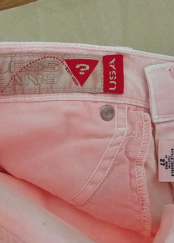 27 Beden Kadın Pembe Pamuklu Düğmeli Kumaş Pantolon
