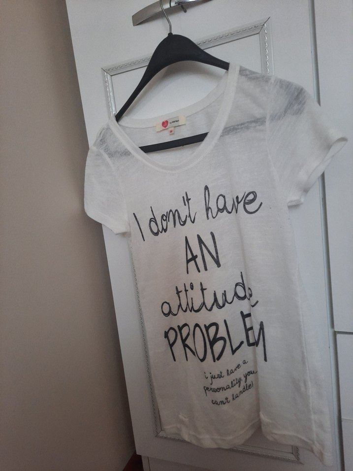 Baskılı Keten Hamile Tişörtü - Görsel 3