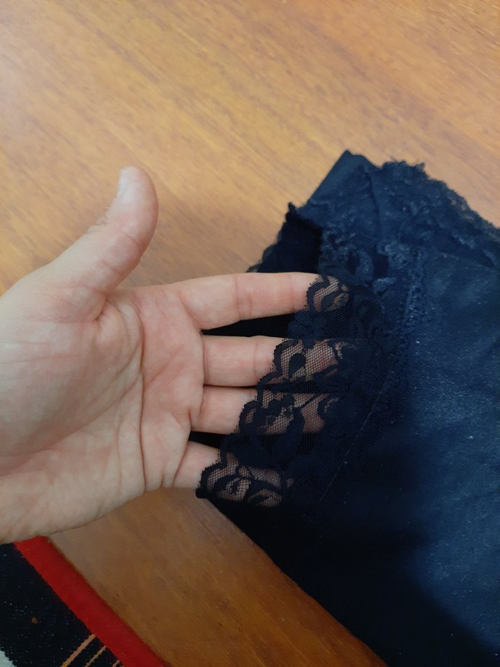 Dantel Detaylı Siyah şal - Görsel 2