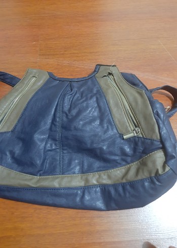 Mavi Deri Kadın Omuz Çantası - Görsel 4