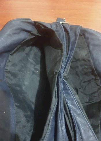 Mavi Deri Kadın Omuz Çantası - Görsel 5